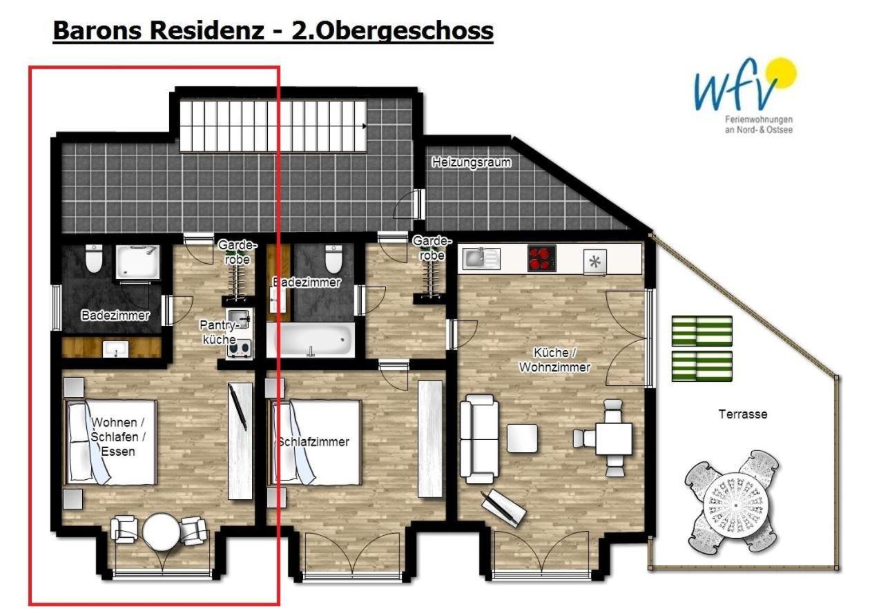 Barons Residenz Ferienwohnung 7 Borkum Eksteriør billede